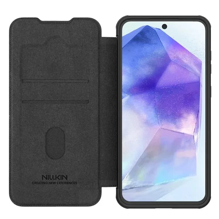 کیف چرمی نیلکین سامسونگ Samsung Galaxy A56 Nillkin Qin Pro Leather Case دارای محافظ دوربین — تصویر ۵