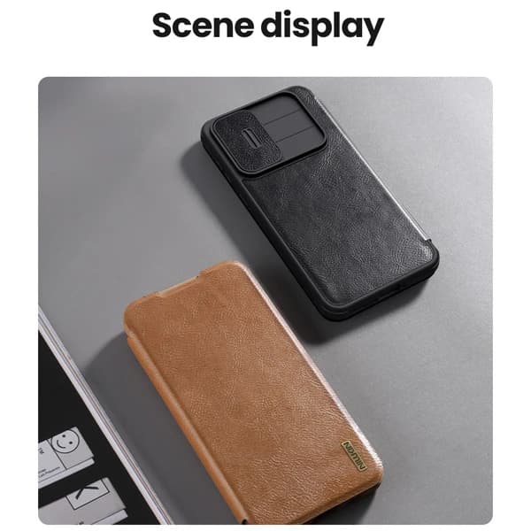 کیف چرمی نیلکین سامسونگ Samsung Galaxy A56 Nillkin Qin Pro Leather Case دارای محافظ دوربین — تصویر ۶