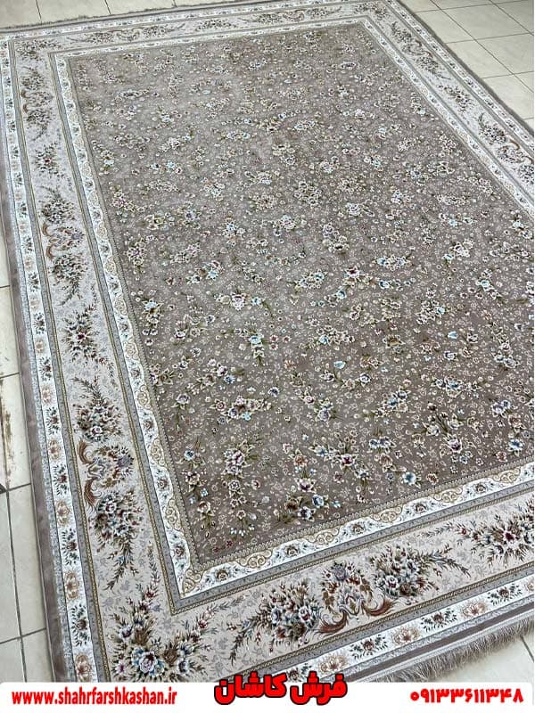 طرح کژال فرش افشان شکلاتی 1500 شانه