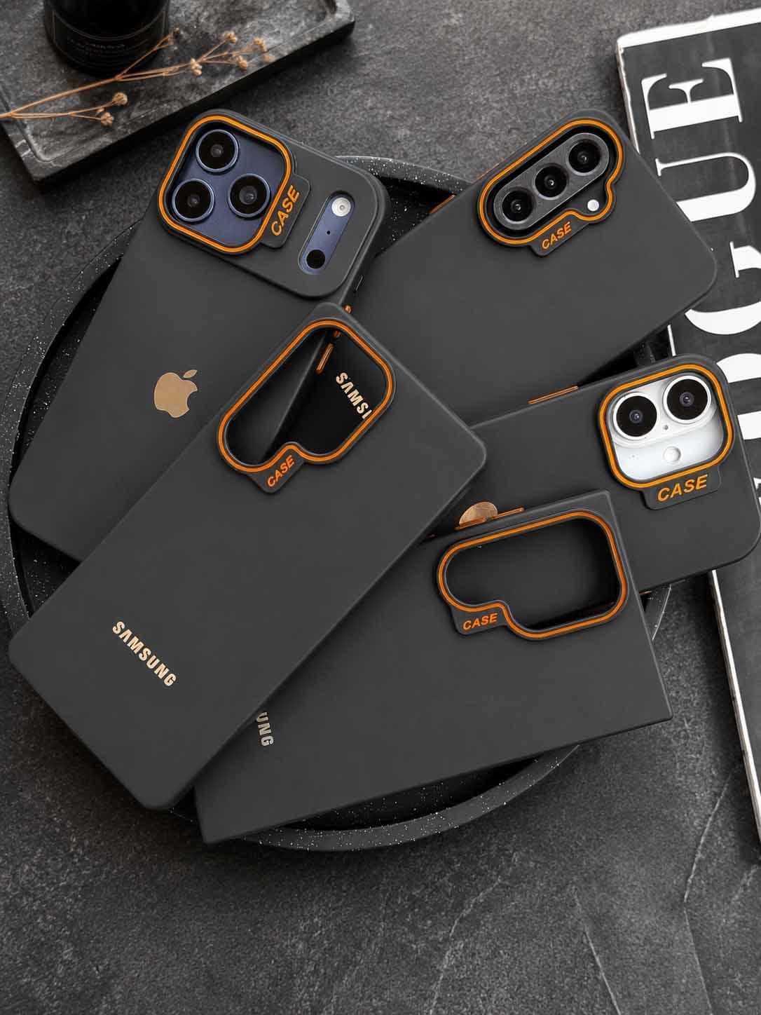 قاب گوشی orange black — تصویر ۳