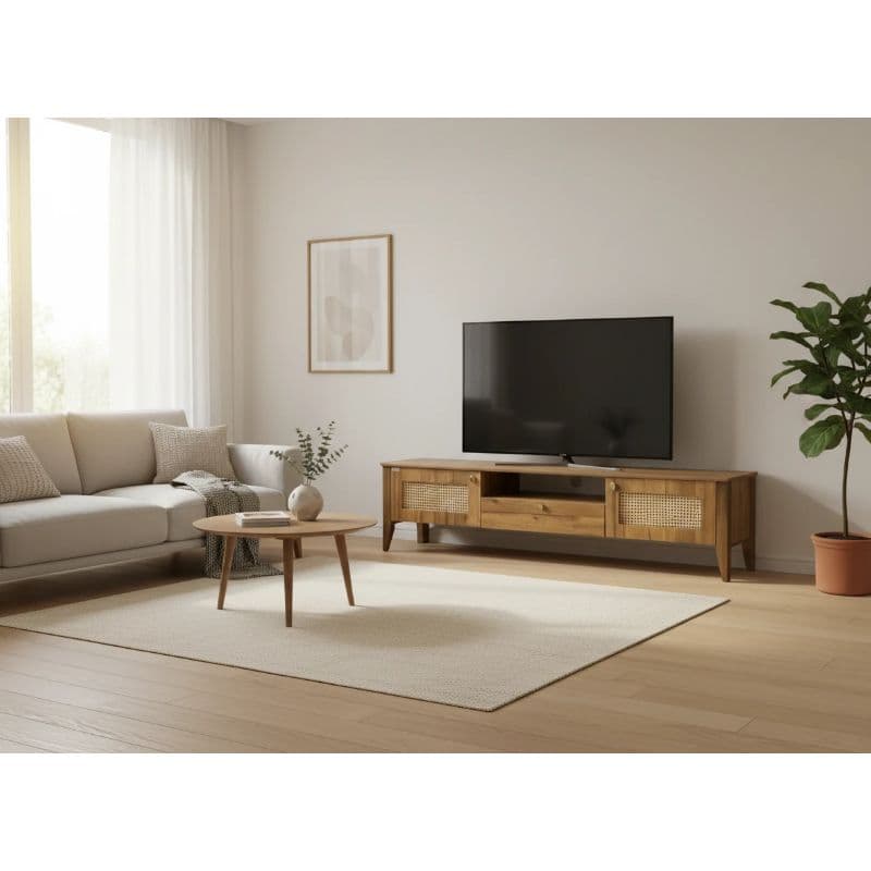 میز تلویزیون مدل حصیری کد 6086 — تصویر ۳