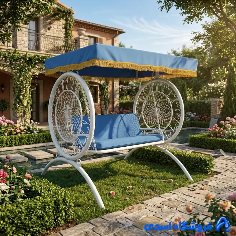 تاب راحتی مدل باغی سه نفره گرد — تصویر ۴