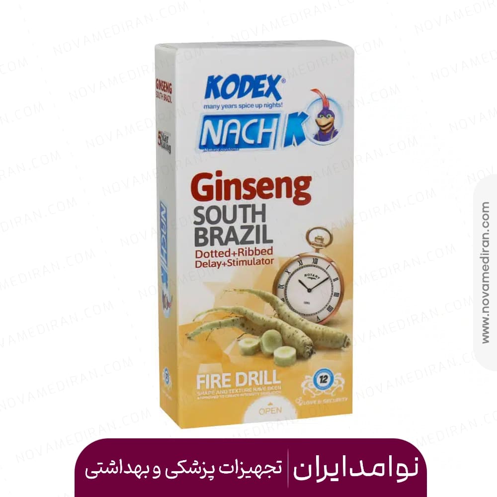 کاندوم تاخیری جینسینگ ساده کدکس 12 عددی — تصویر ۲