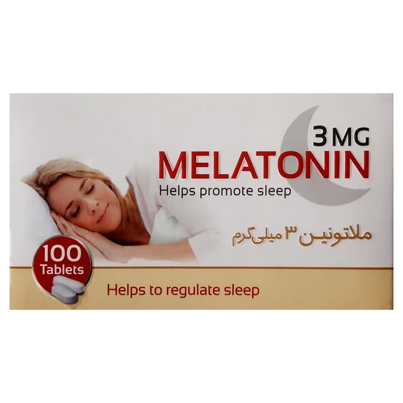 قرص ملاتونین اکسیر آفرین آریا-3 میلی گرم بسته 100 عددی — تصویر ۲
