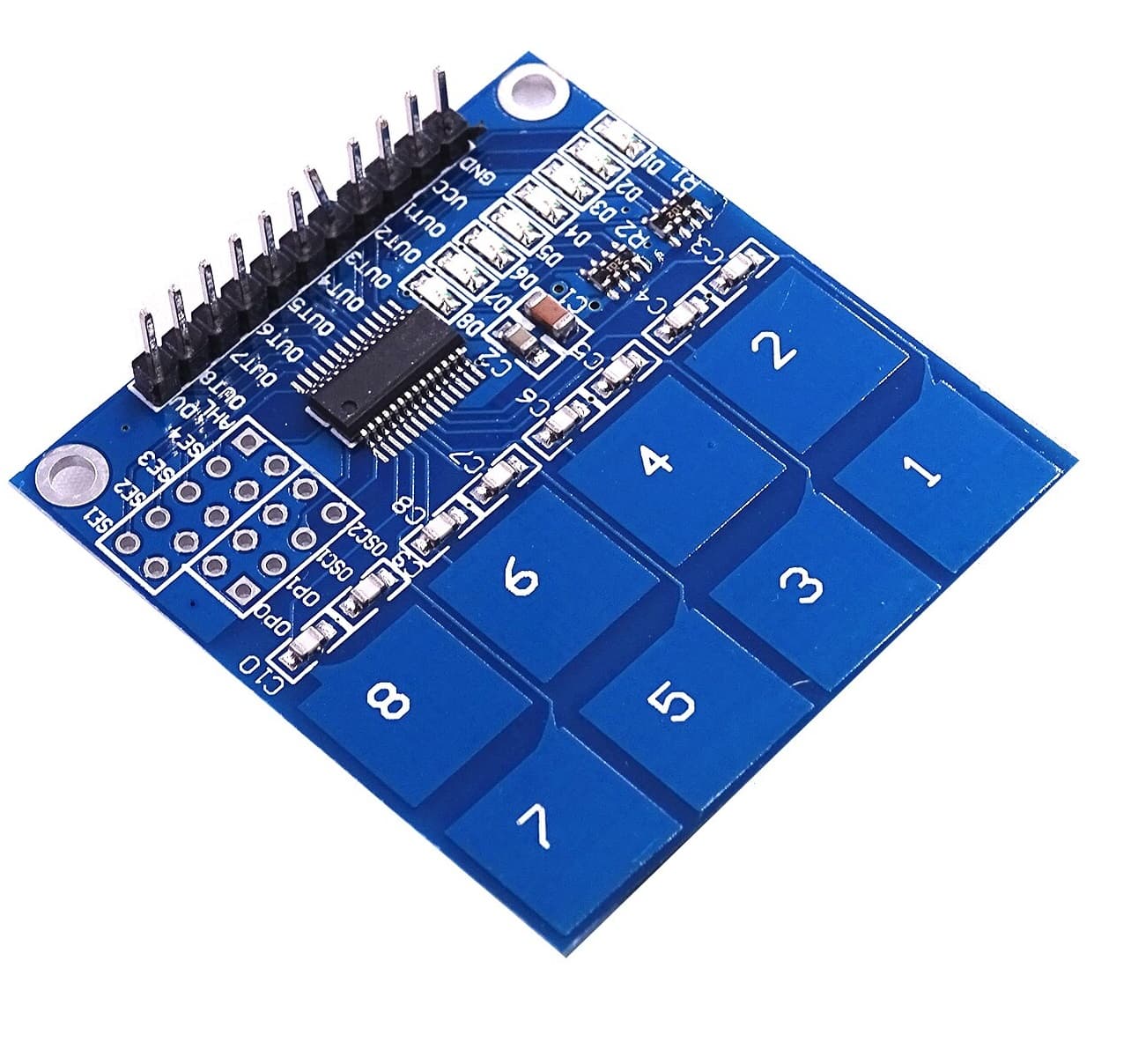 صفحه کلید خازنی key pad touch TTP226 2×4 key — تصویر ۳