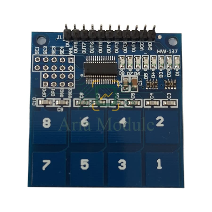 صفحه کلید خازنی key pad touch TTP226 2×4 key — تصویر ۲