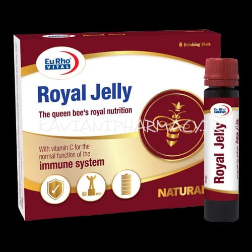 ویال خوراکی رویال ژلی یوروویتال بسته 6 عددی — تصویر ۳