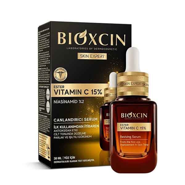 سرم ویتامین C بیوکسین استر 15درصد ویتامین C نیاسینامید 2 درصد Bioxcin Ester