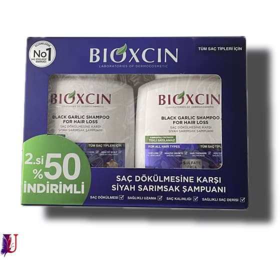 شامپو سیر سیاه برای ریزش مو بیوکسین BIOXCIN بسته 2عددی