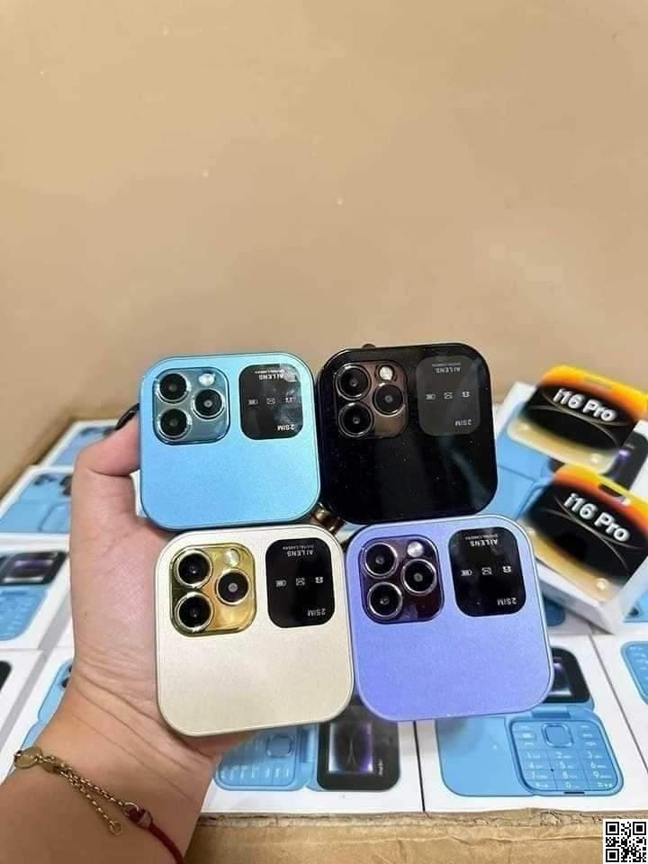 گوشی تاشو دکمه ای طرح اپل برند servo مدل i16 Pro | (رجیستر شده با کد فعال سازی) ( گارانتی 7روز تست و تعویض کالا) — تصویر ۵
