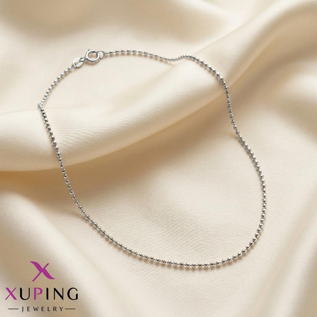 زنجیر تک گوی‌دار ظریف ژوپینگ نقره ای