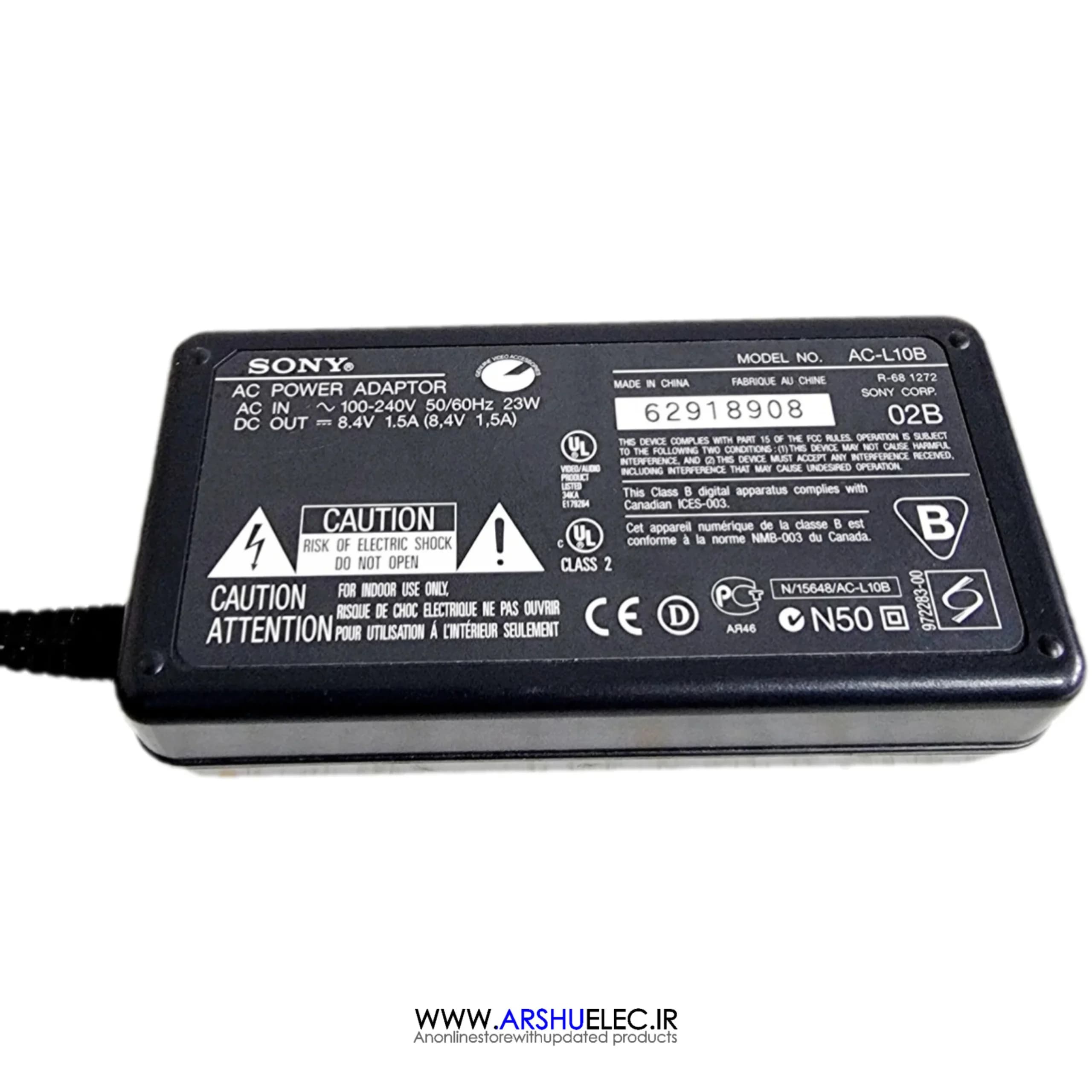 آداپتور 8.4 ولت 1.5 آمپر سونی مدل AC-110B مناسب دوربین SONY و شارژر NP-F | پاور دوربین فیلمبرداری — تصویر ۴
