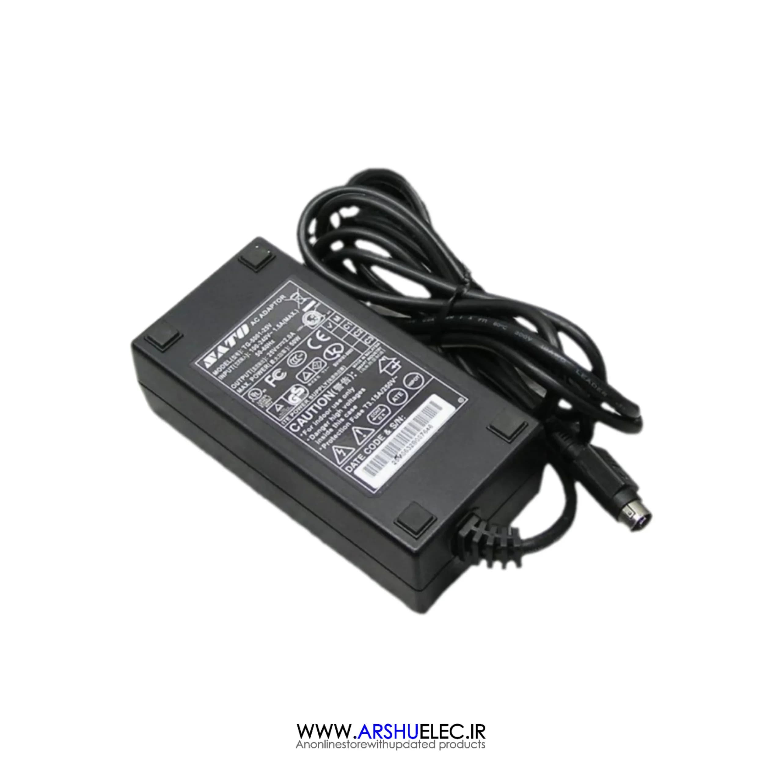 آداپتور 25 ولت 2 آمپر سوکت 4 پین | Adapter 25V 2A
