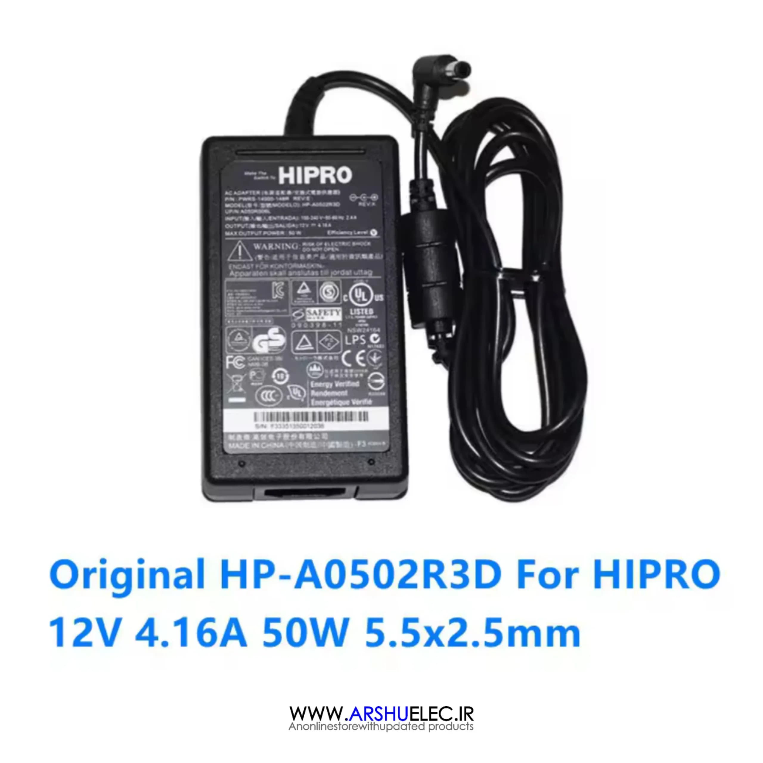 آداپتور 12 ولت 4.16 آمپر HIPRO مدل HP-A0502R3D — تصویر ۴