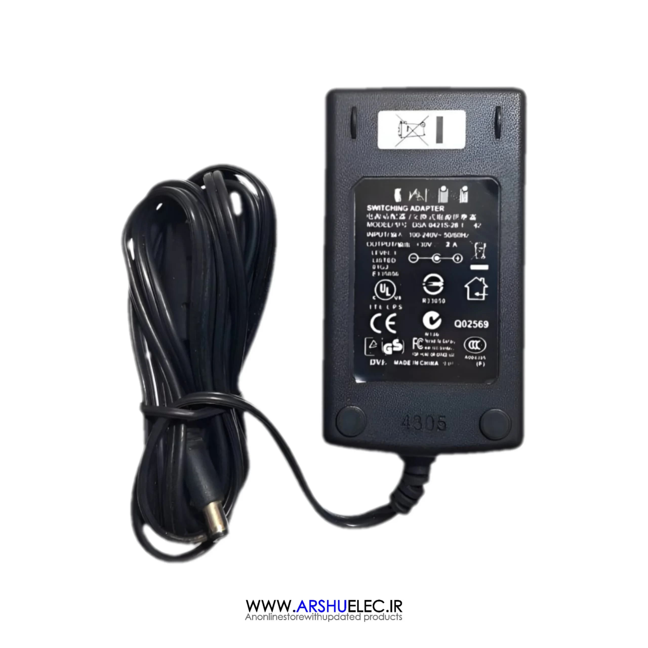 آداپتور 30 ولت 2 آمپر بین‌راهی | 30V 2A adapter — تصویر ۲