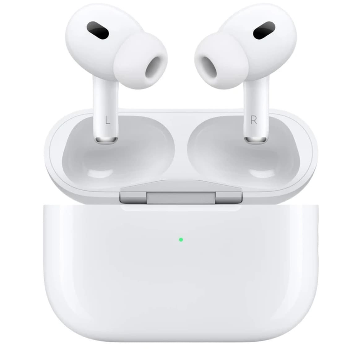 ایرپاد بلوتوثی اپل مدل AirPods Pro 2nd Generation با نویز کنسلینگ فعال (ANC)، نویز کنسلینگ میکروفون (ENC)، درگاه شارژ USB Type-C، با قابلیت شارژ بی‌سیم، دارای میکروفون دوگانه از نوع Beamforming، مقاوم
