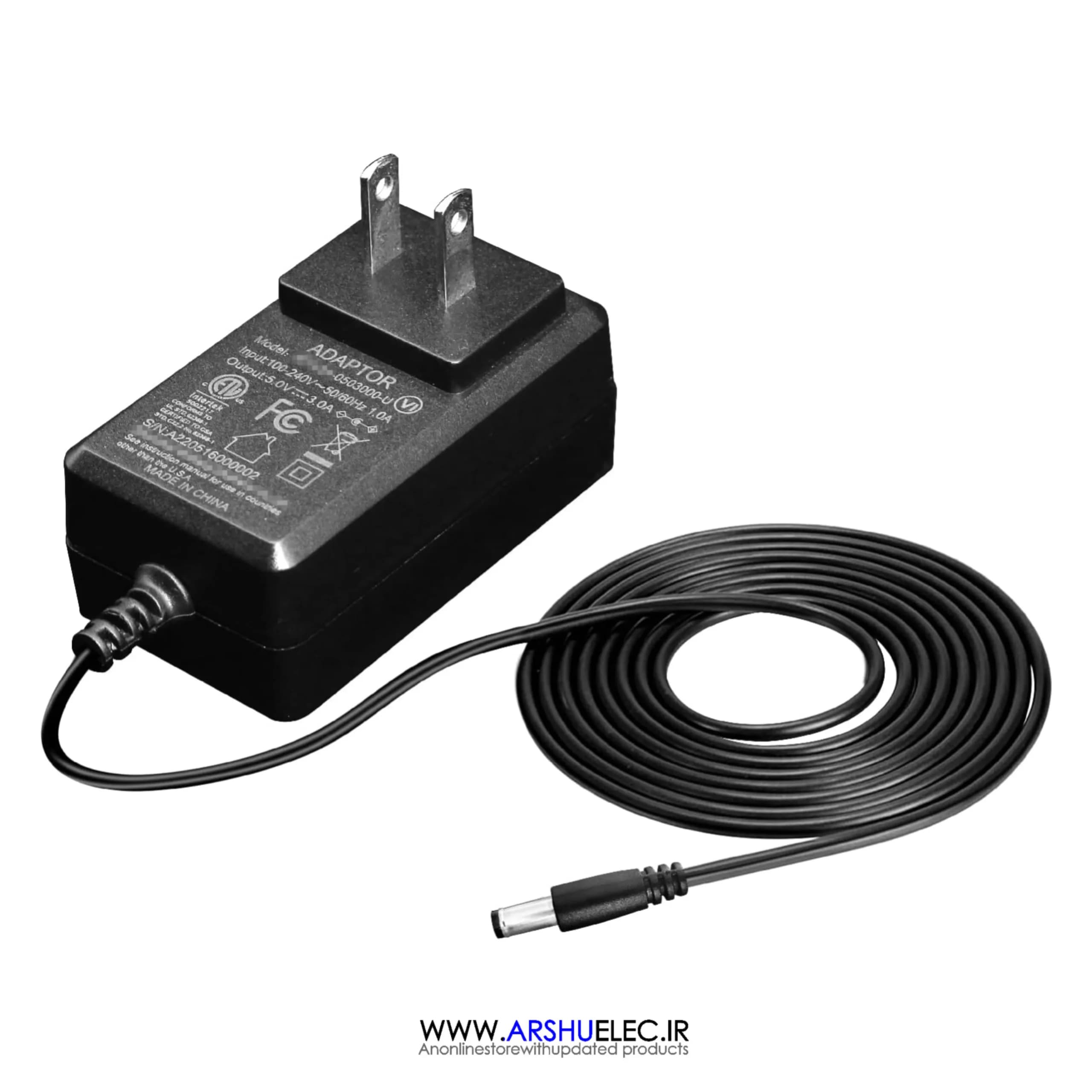 آداپتور سوئیچینگ 5 ولت 3 آمپر دیواری | 5V 3A Switching Adapter — تصویر ۲