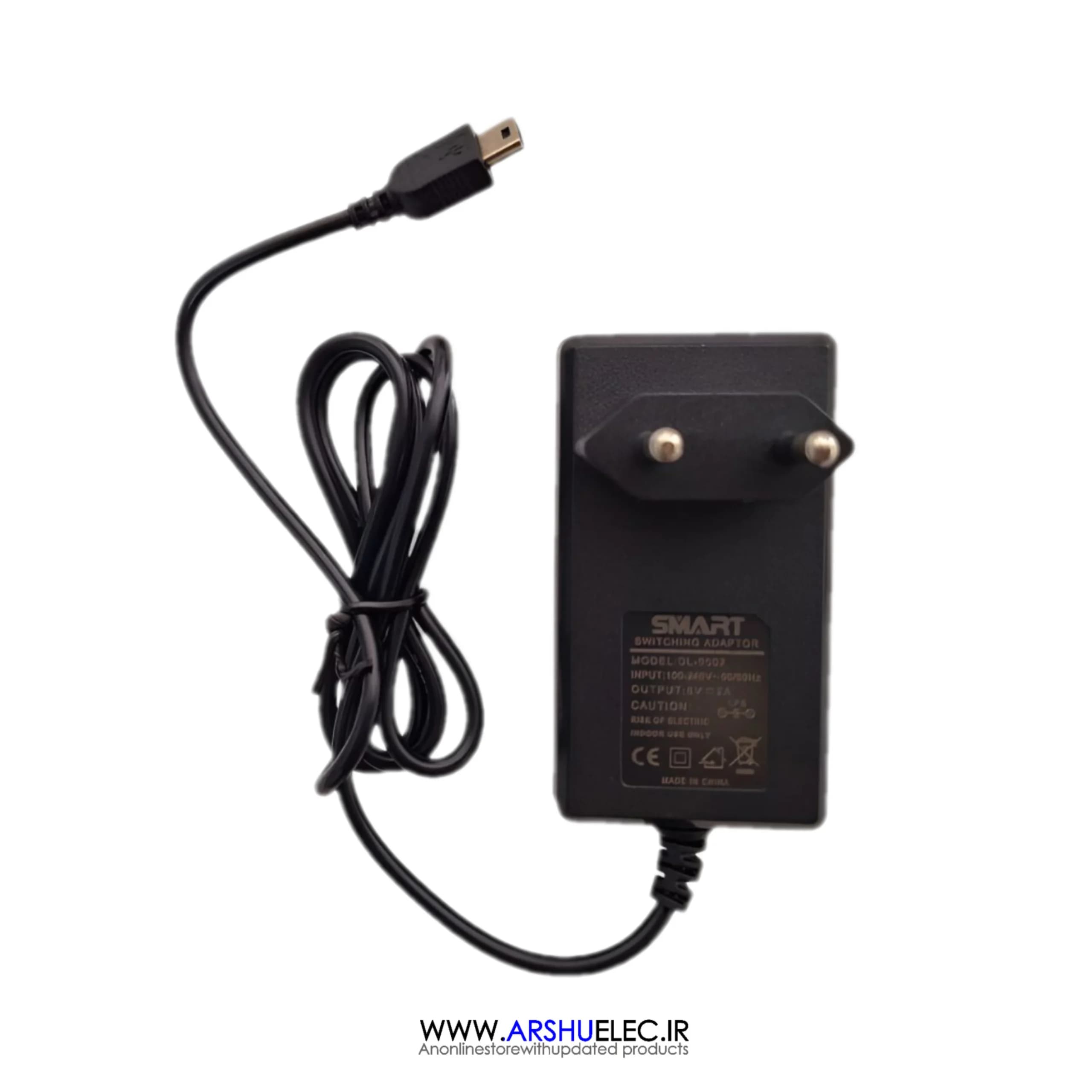 آداپتور 5 ولت 2 آمپر دستگاه کارت‌خوان (POS) ذوزنقه‌ای | 5 ولت 2 آمپر مینی یو اس بی (Mini USB)