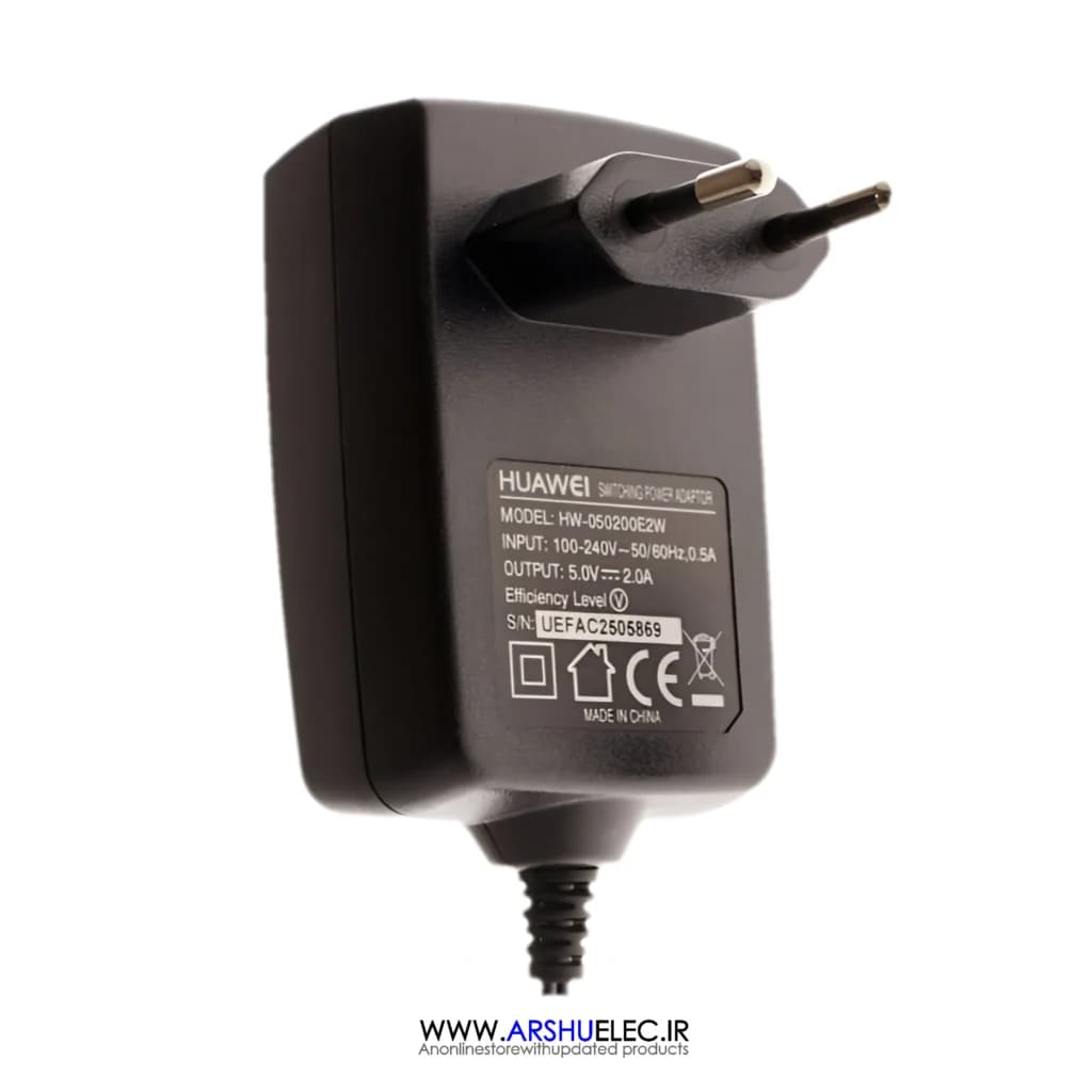 آداپتور اورجینال هوآوی 5 ولت 2 آمپر HW-050200E2W دارای پورت USB 2.0 نوع B — تصویر ۳