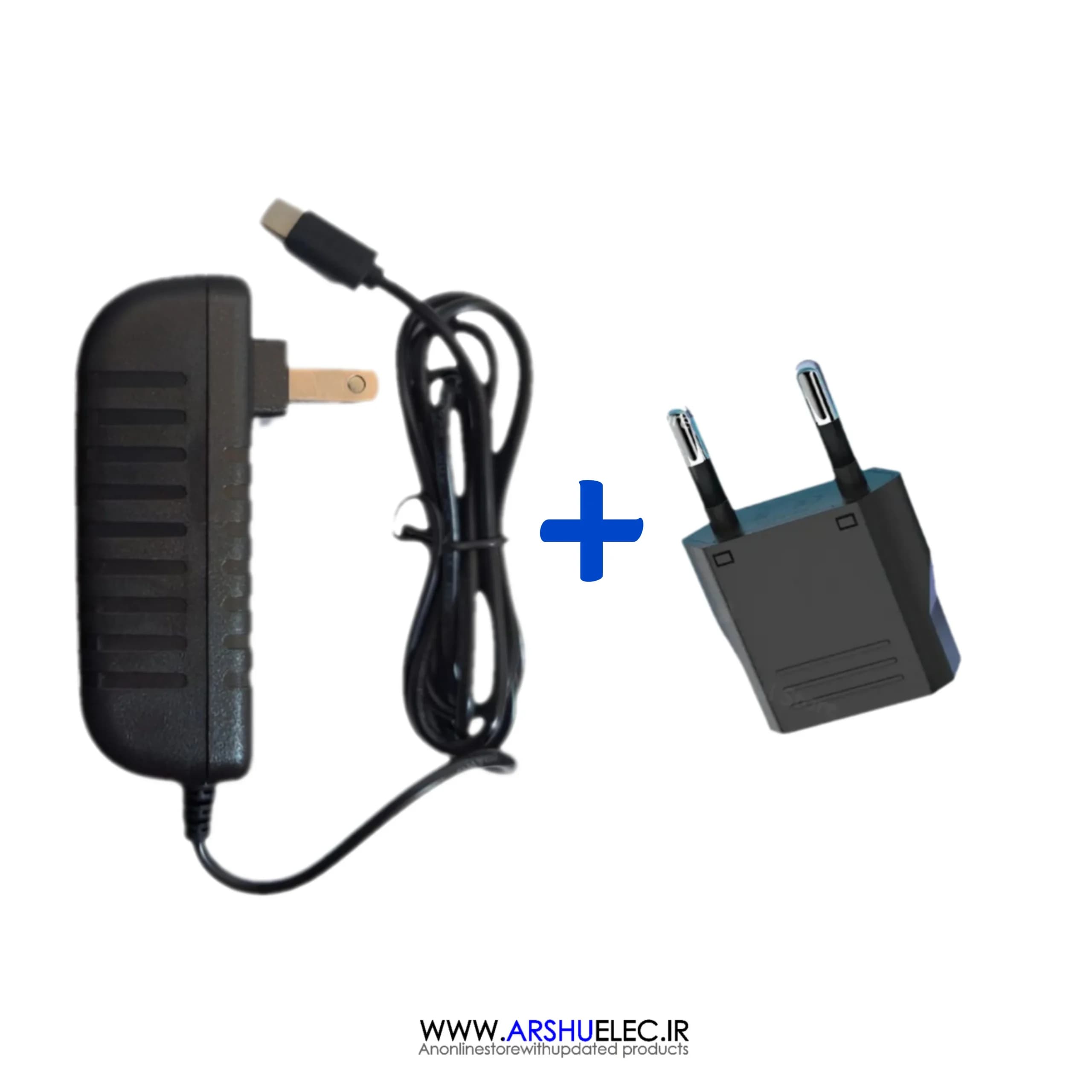 آداپتور 9 ولت 2.5 آمپر تایپ سی | 9V 2.5A Type C شارژر سریع و ایمن — تصویر ۳