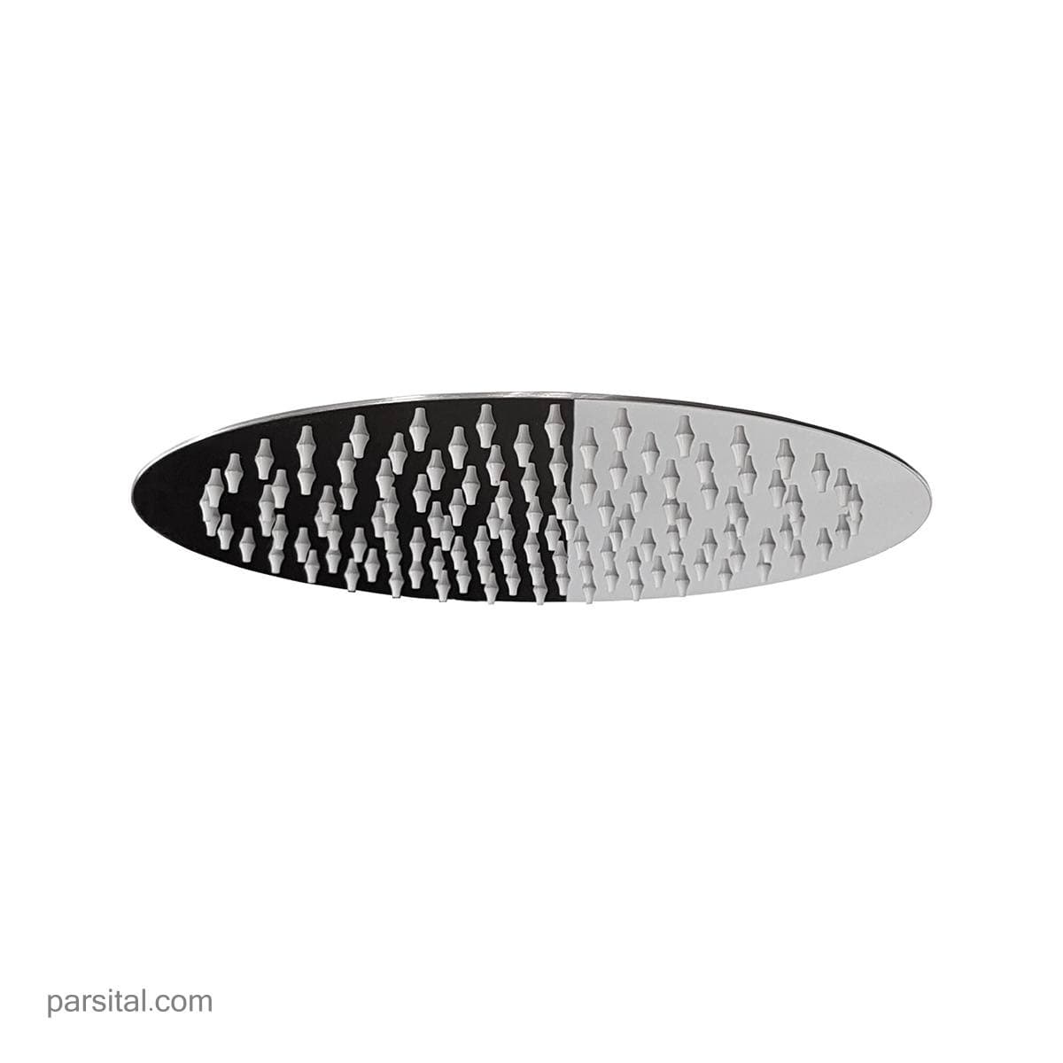 لوازم (متعلقات) حمام توکار مدل زو کی دبلیو سی تیپ 4 سفید یونیورسال با گوشی استیل 25cm — تصویر ۴