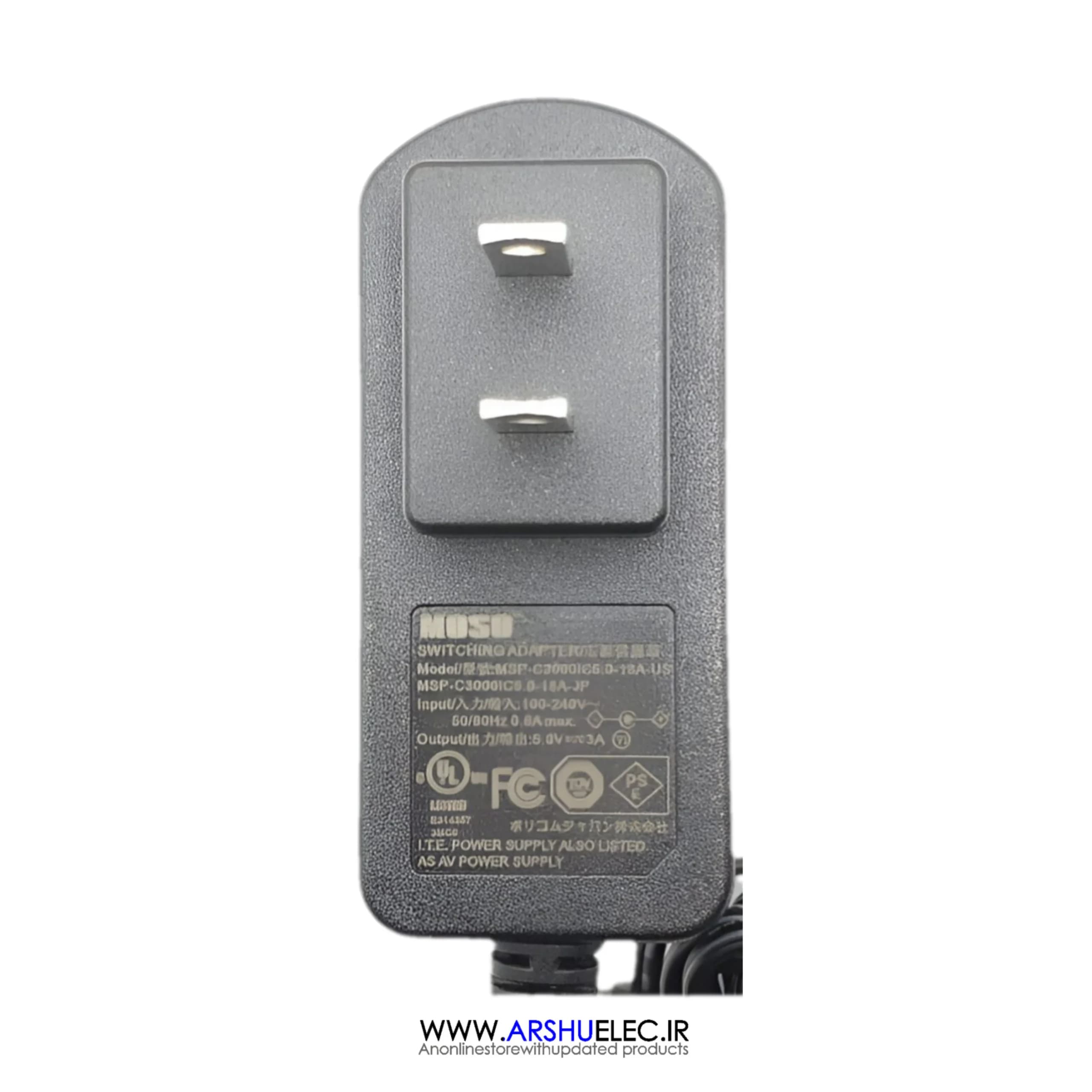 آداپتور 5 ولت 3 آمپر دیواری نویزگیردار | 5V 3A adapter — تصویر ۲