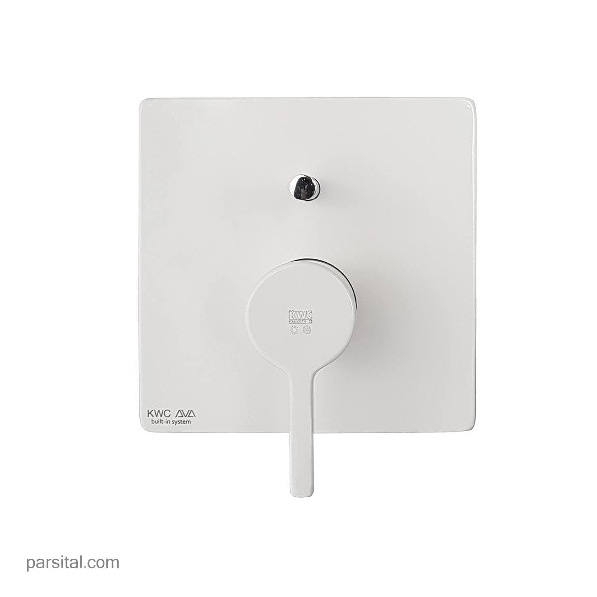 لوازم (متعلقات) حمام توکار کی دبلیو سی مدل آوا تیپ 3 با سردوش استیل 25cm یونیورسال سفید — تصویر ۴