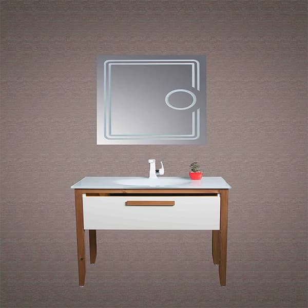 روشویی کابینتی پایه دار ترموود با کاسه کریستالی (کد 72)