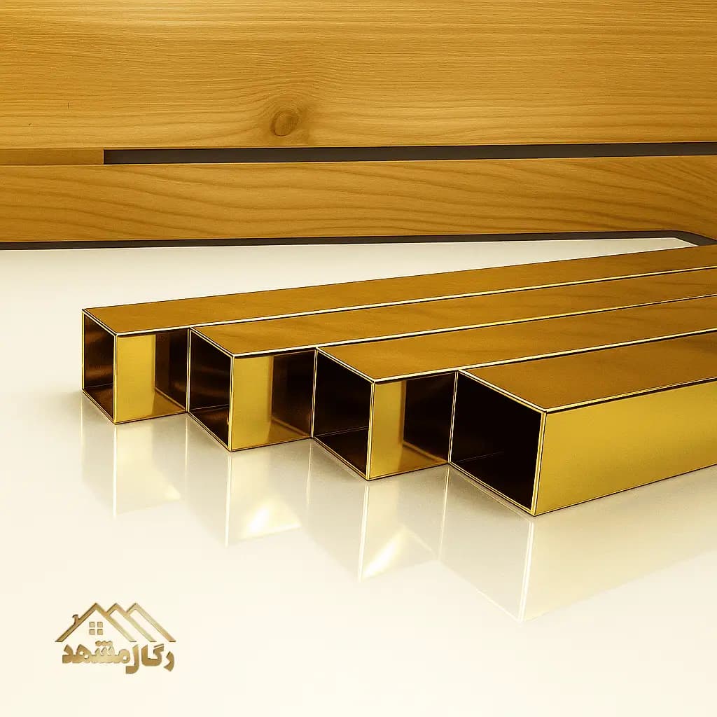 قوطی رگال استیل طلایی 25×25