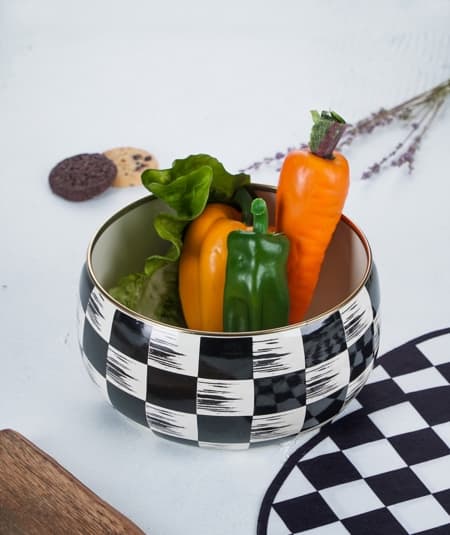 ظروف نگهدارنده لعابی شطرنجی آجار Acar — تصویر ۲
