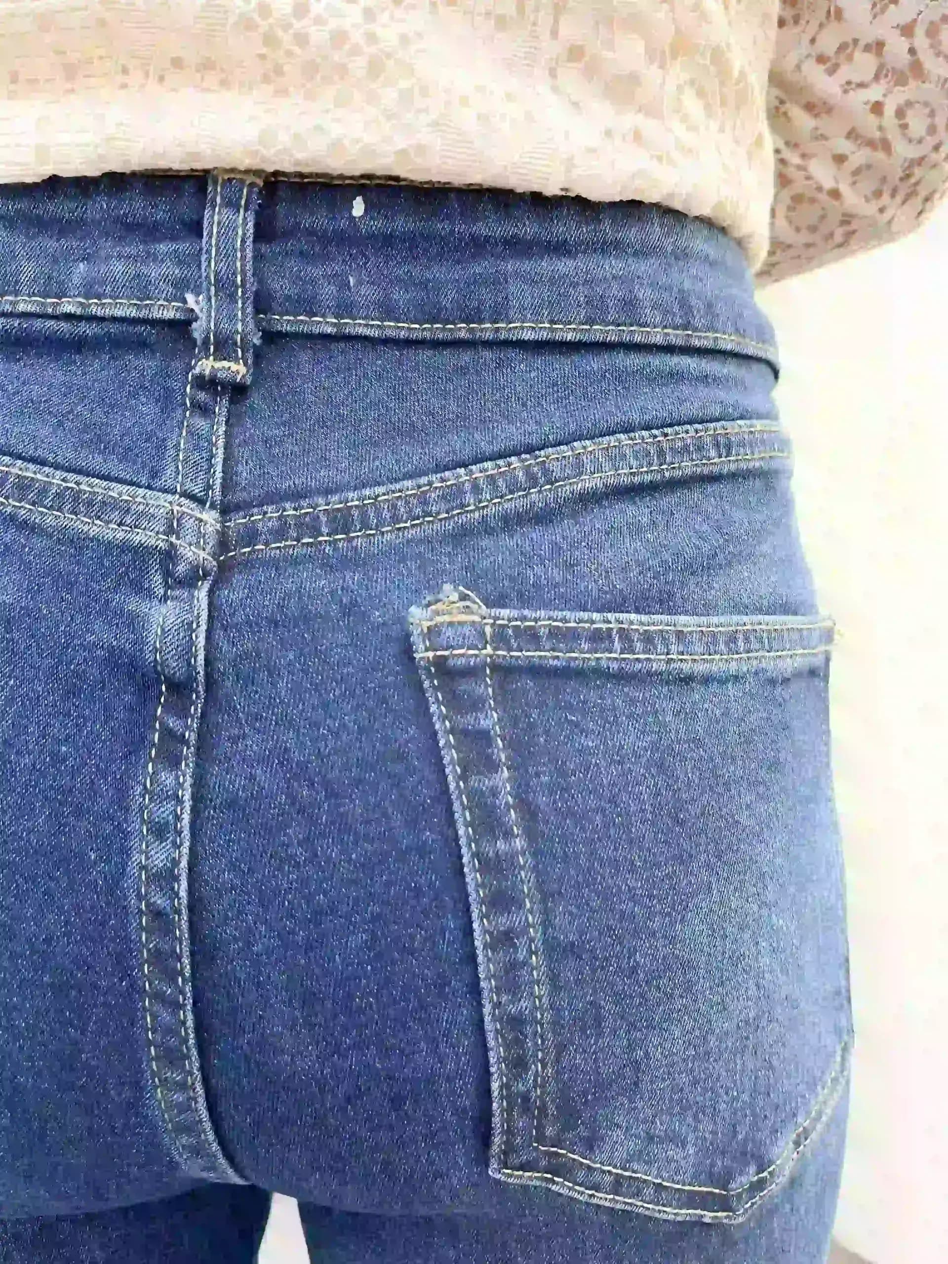 شلوار زنانه بوتکات آبی تیره ZARA کد 243 — تصویر ۵