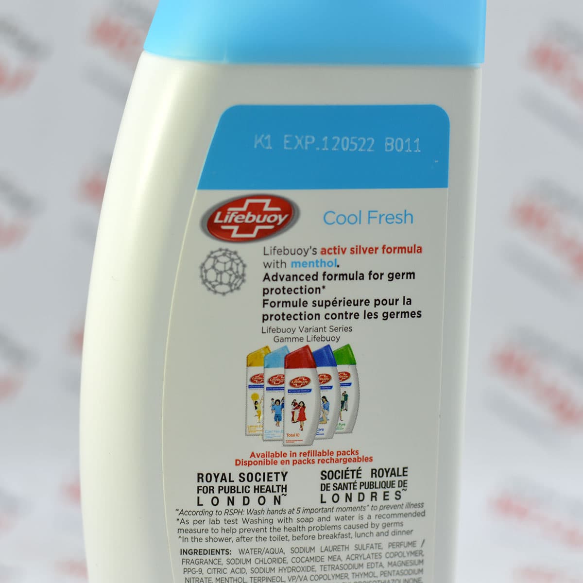 شامپو بدن آنتی باکتریال بدن لایف بوی پمپی خنک 300 ml | Lifebuoy activ silver formula cool 300ml — تصویر ۴