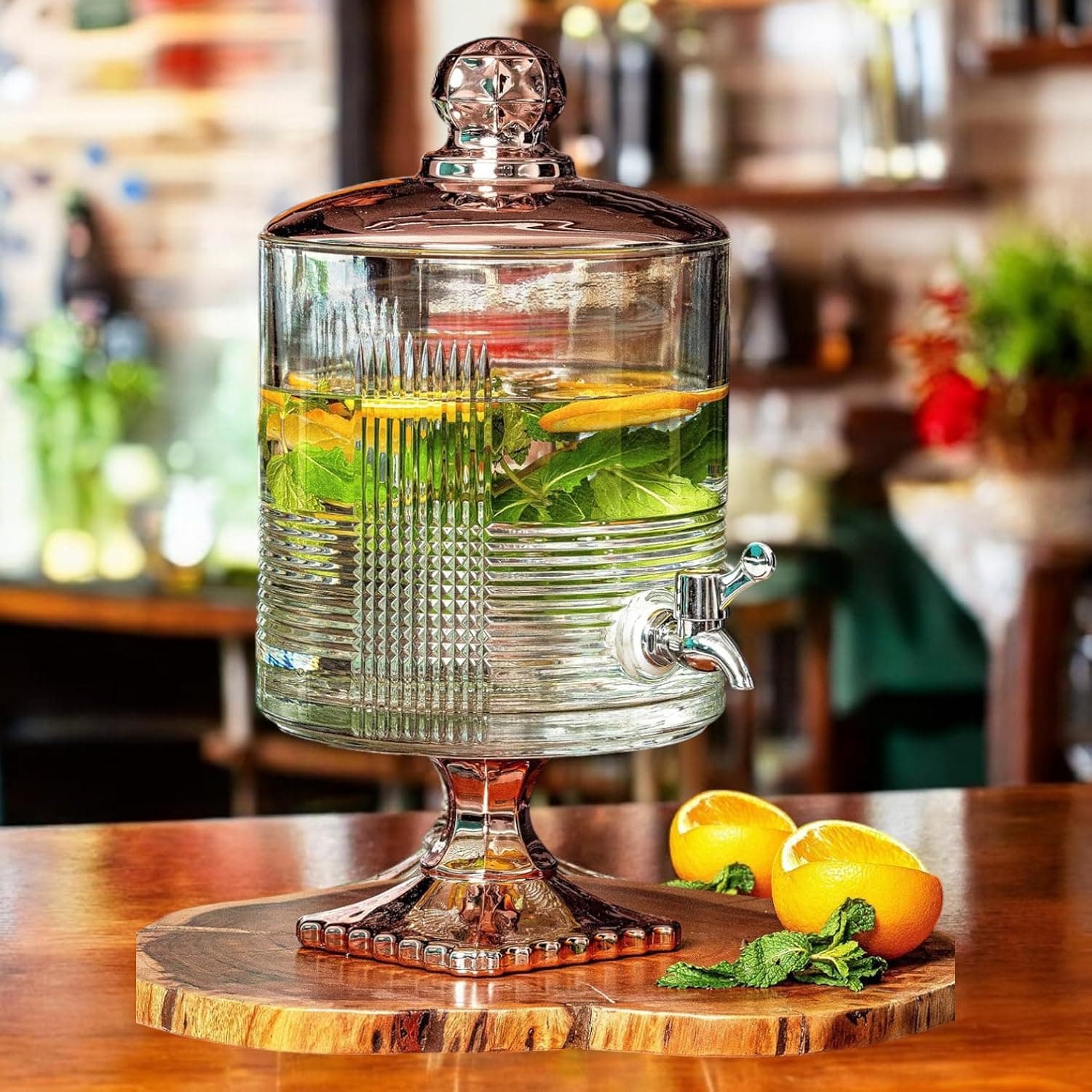 کلمن شیشه ای شیاردار وارداتی کد 234 — تصویر ۲