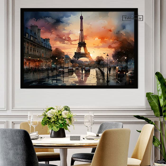 تابلو دکوراتیو طرح پاریس T630
