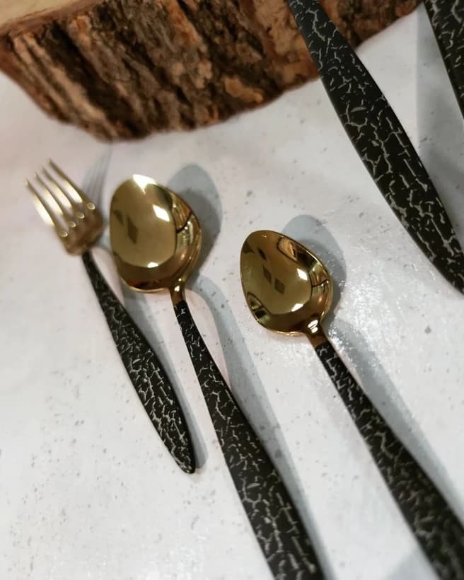 سرویس قاشق چنگال طرح ماربل OZ LIFE — تصویر ۴