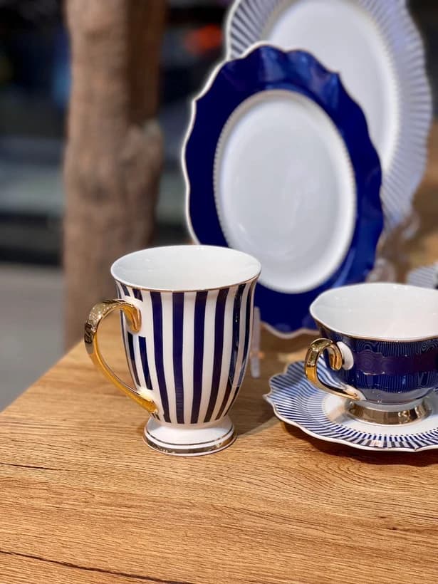 ست سرویس غذاخوری ترک Striped blue برند kitart — تصویر ۶