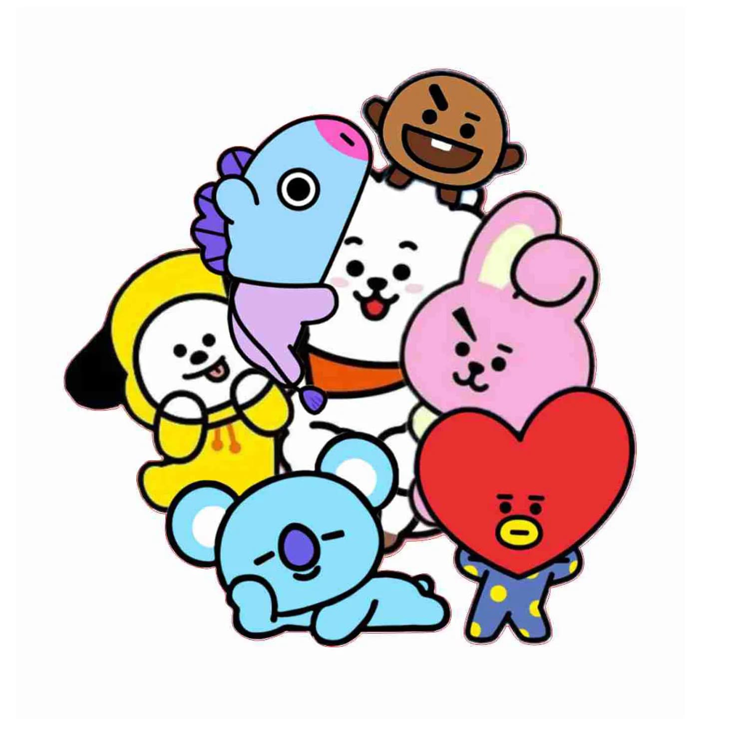 استیکر طرح کاراکترهای BTS BT21 کد 36