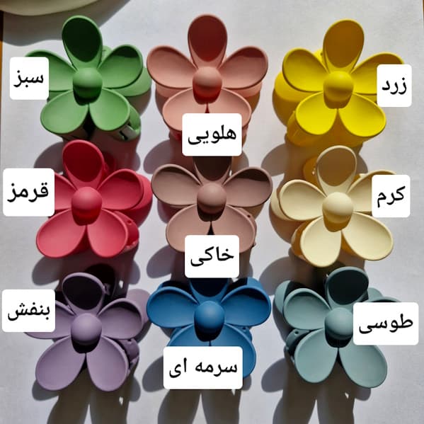 کلیپس گل رنگی – کد ۷۵۶ — تصویر ۲