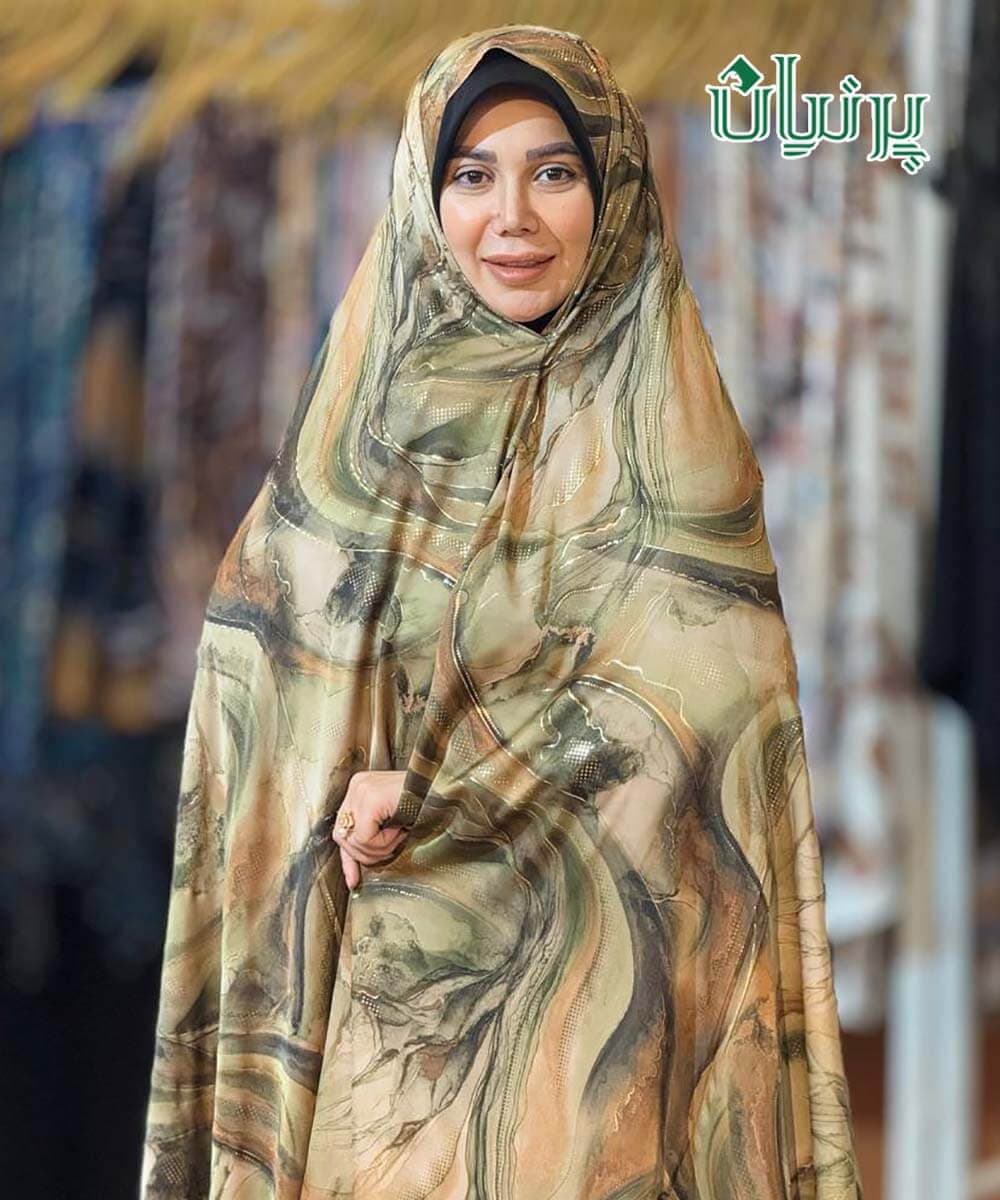 چادر رنگی قواره سیلک ایتالیایی اصل – طرح شش