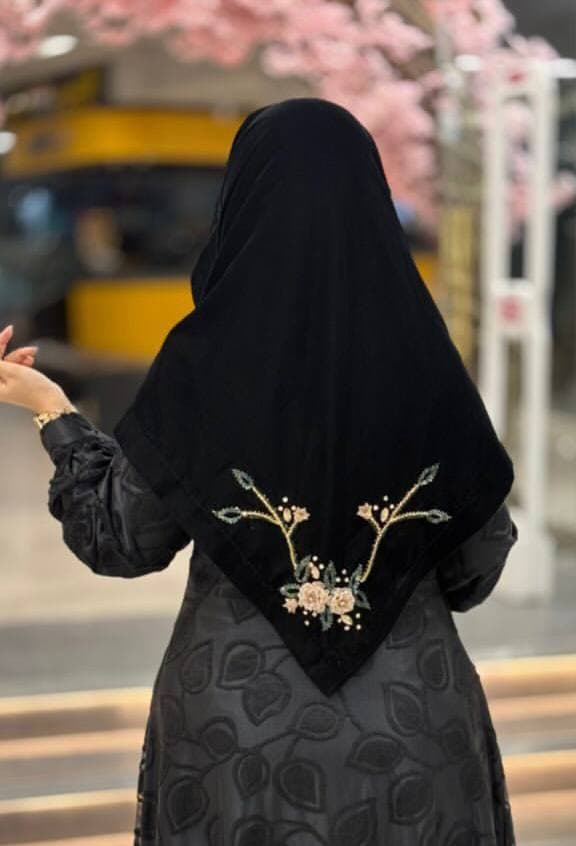 روسری تمام مخمل جواهردوزی سوگل