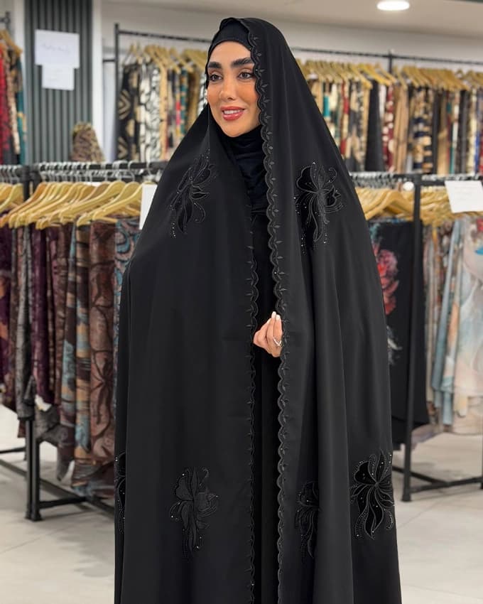 چادر دوخت سنتی ایرانی پرادو گلدوزی 4