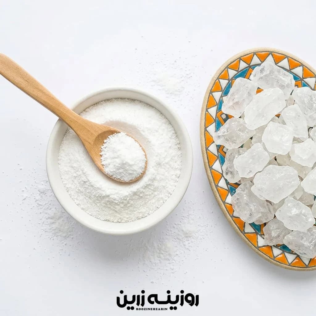 زمه (زاج سفید) چندکاره خانگی | از کبودی تا رفع بوی بدن و شفافسازی آب — تصویر ۲
