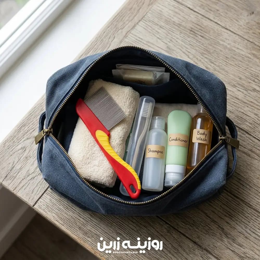 شانه ضد شپش استیل مناسب انواع مو | روزینه زرین — تصویر ۴