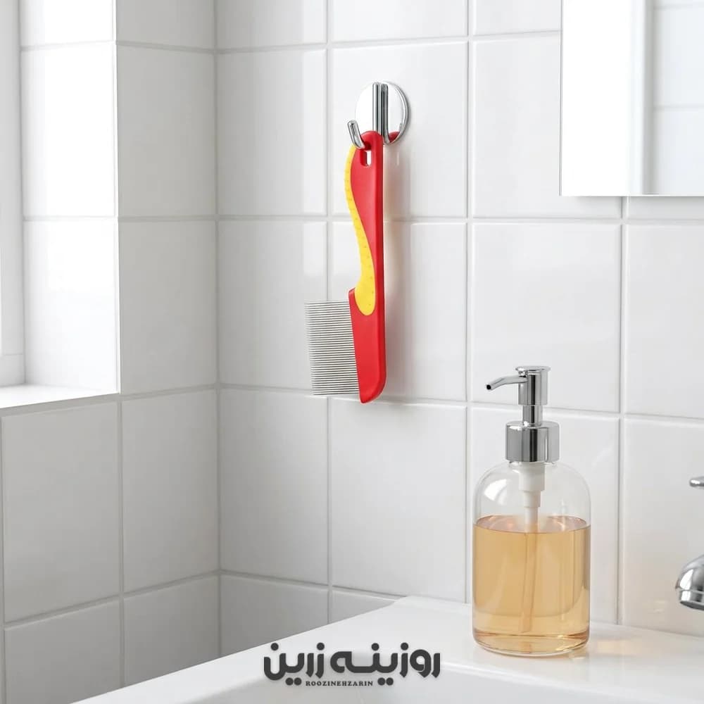 شانه ضد شپش استیل مناسب انواع مو | روزینه زرین — تصویر ۳