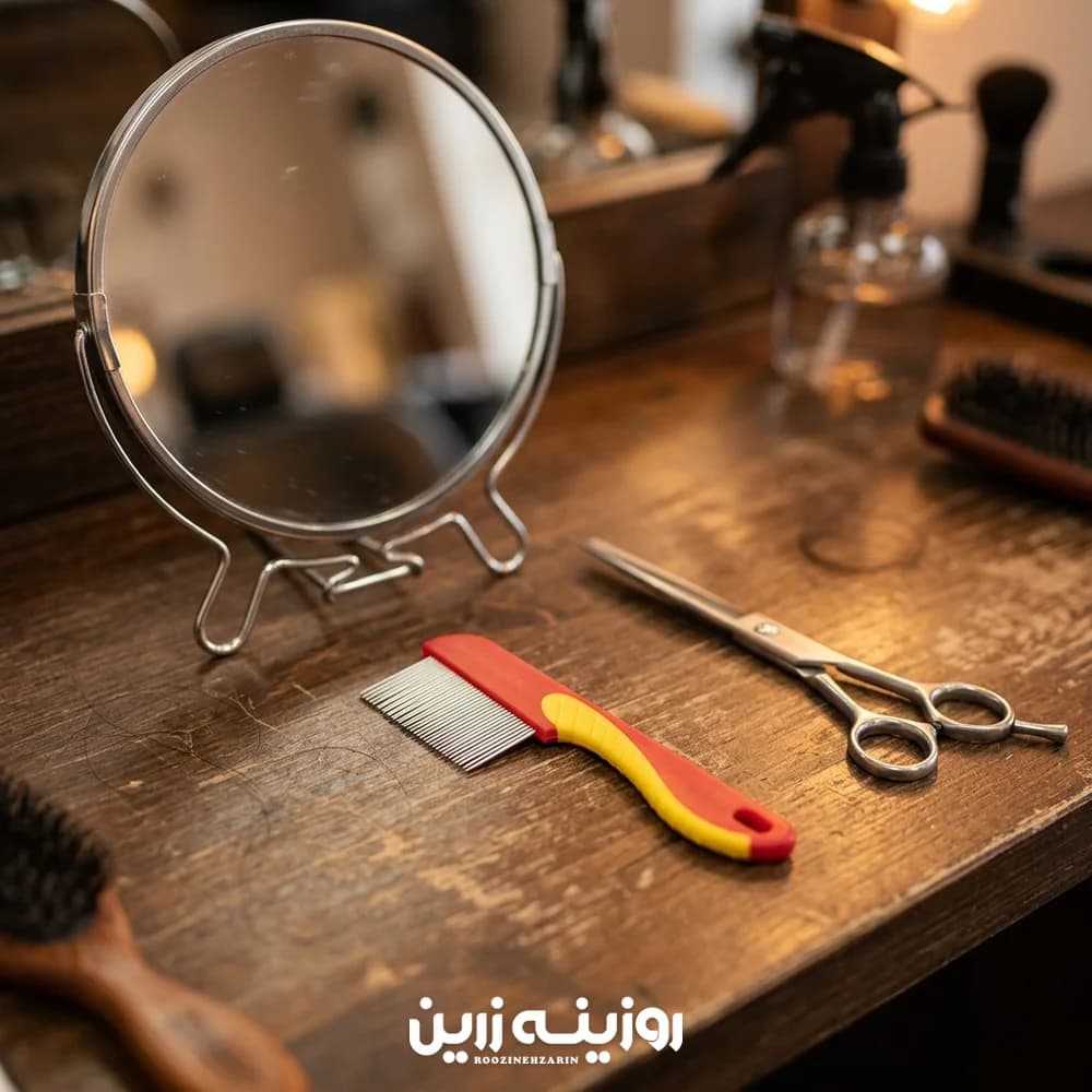 شانه ضد شپش استیل مناسب انواع مو | روزینه زرین — تصویر ۵
