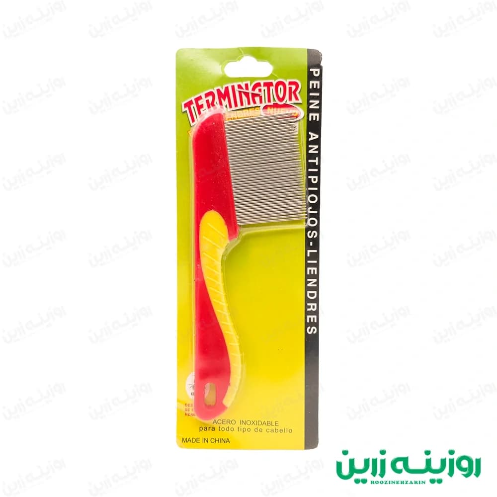 شانه ضد شپش استیل مناسب انواع مو | روزینه زرین — تصویر ۲