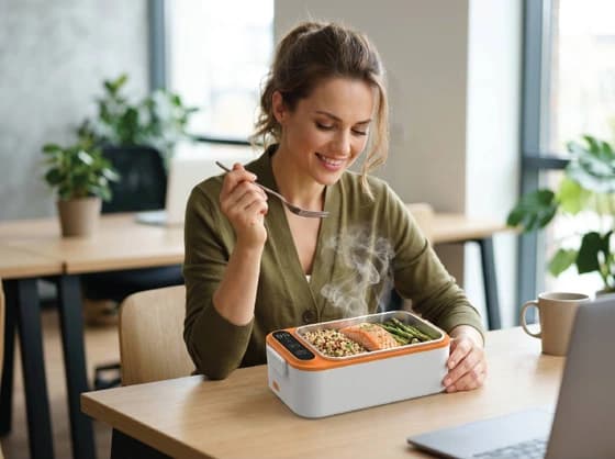 ظرف غذای شارژی هوشمند لانچ باکس مدل پرودو Porodo Lifestyle Lite Lunch Electric Heated Lunch Box — تصویر ۳