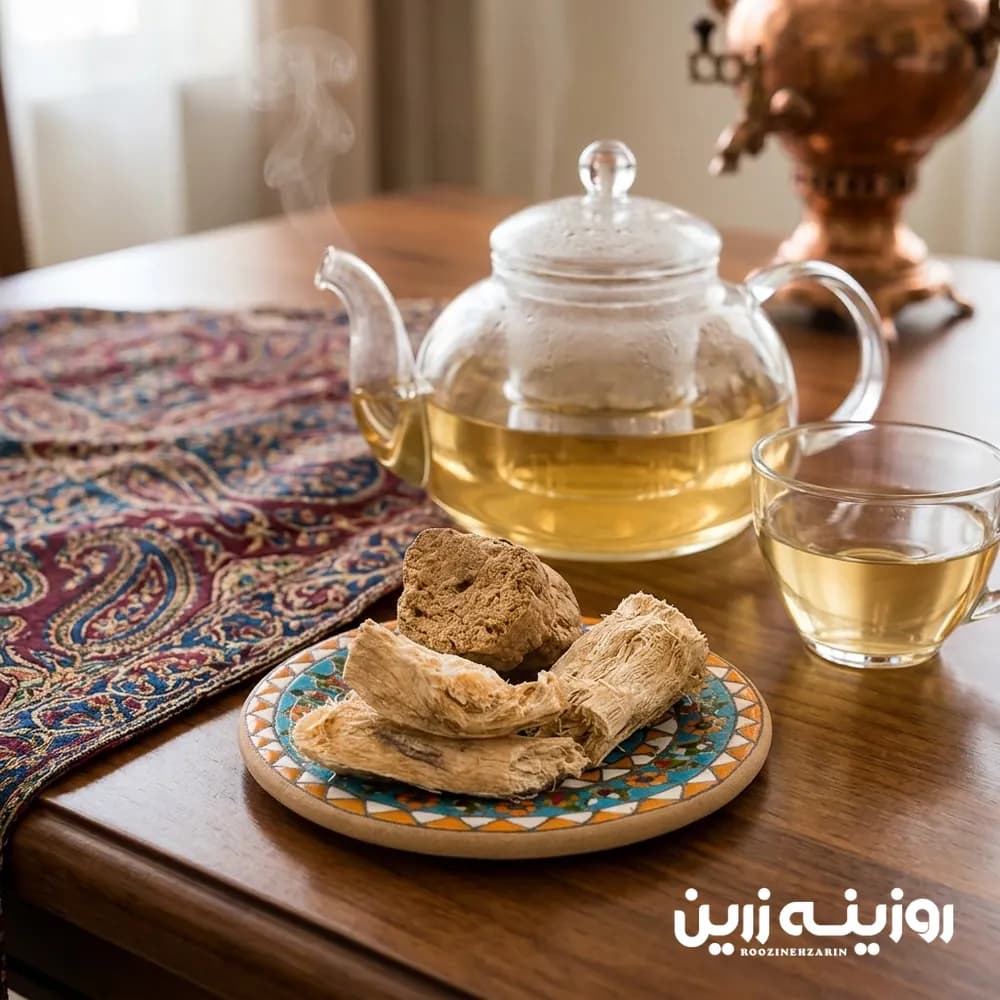 ریشه کما (غثنی) روزینه زرین | گیاه خشک سنتی