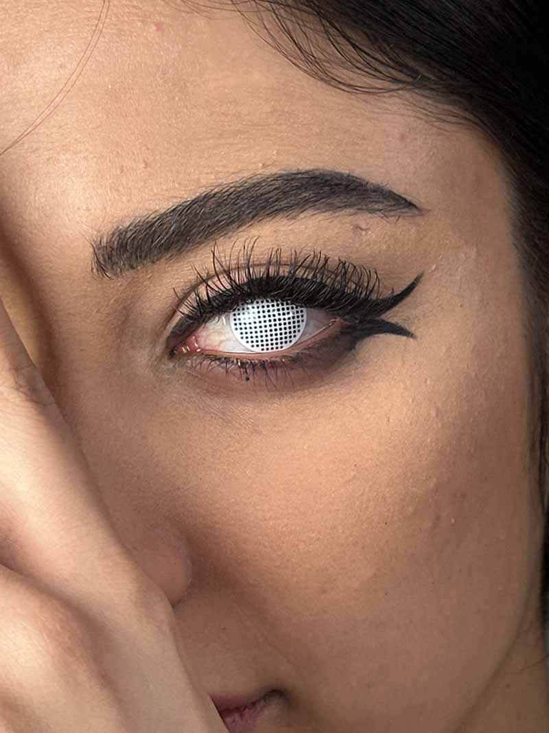 لنز سفید کوری با دید کامل مدل Gride White