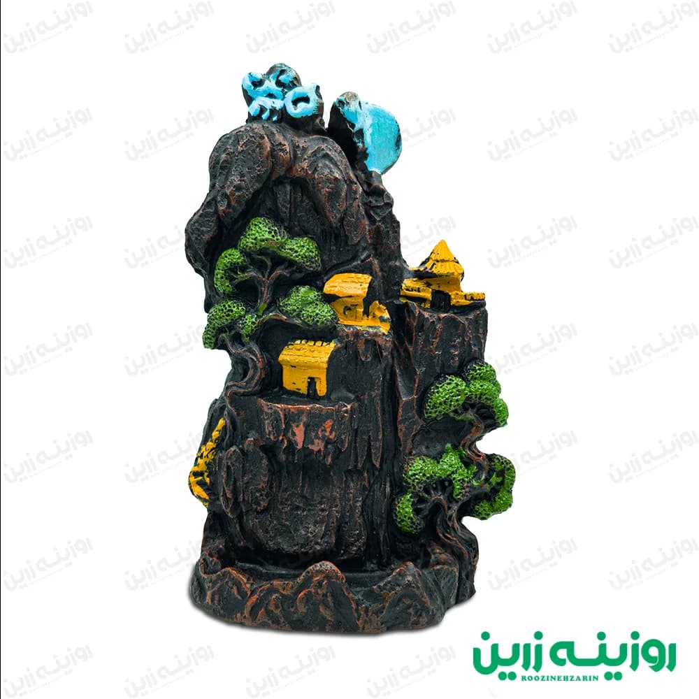 جاعودی مدل کلبه جنگلی و صخره (کد ۲) | رقص دود در طبیعت مینیاتوری